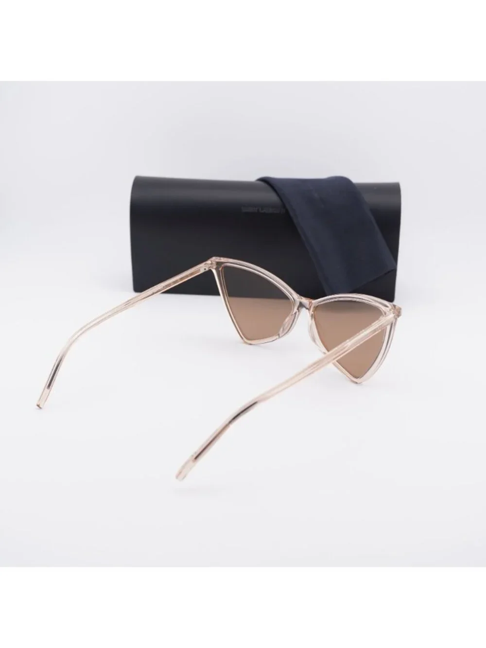 Saint Laurent SL475JERRY 005 Geometric Sunglasses - Nude / Brown